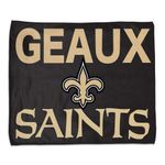 WinCraft New Orleans Saints Geaux Rally Towel 15x18 - Black