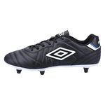 UMBRO Mens Soft Leather Soccer Cleats (14) (Black/White)