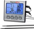 ThermoPro TP17 Digital Meat Thermometer Cooking Grill BBQ Thermometer with Dual Food Temperature Probes for Smoker Kitchen Oven Large LCD Backlight with Timer Alarm