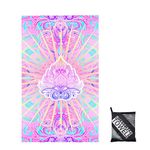 160x90cm Beach Towels in a Bag Large Microfibre Thin Beach Towel for Adults,Quick Dry Sand Free Light Bath Towel Pool Towel for Mens Women,Bathroom,Holiday,Yoga,Gym Sports,Swimming(Colour Eyes）