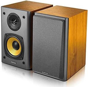 Edifier R1000T4 Active 2.0 Powered Bookshelf Speaker System For TV, PC, Laptop, Computer - 24W Total Power Output - 4" Bass Driver - Brown