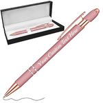 Fadace Up to 500 Pcs personalised Pens Bulk Custom customised Pen with Stylus Free Engraving Ballpoint Pens Set with Your Name Text for Business Women Men Graduation Wedding Gift