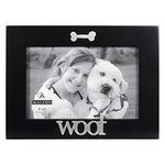 Malden Black Wood Expression Picture Frame, Woof, 4 by 6-Inch