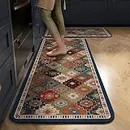 proxin Kitchen Mats for Floor Anti Slip, 2 Pcs Kitchen Mats, Waterproof Memory Foam Kitchen Rugs, Waterproof Standing Runner for Bathroom (Multi1)