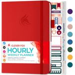 Clever Fox Planner Schedule – Weekly & Monthly Life Planner with Time Slots, Appointment book, and Daily Organizer to Increase Productivity, Undated, A5 (5.8″x8.3″) Hardcover, Lasts 1 Year, Red