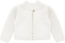 Lilax Baby Girls' Long Sleeve Shrug, Knit Girls Cardigan, Childrens Bolero Cream