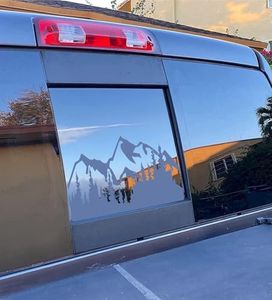 Xinghe for Nissan Frontier 2013-2022, American Flag Decals for Truck Back Middle Window (Only Mountain, for Nissan Frontier 2013-2023)