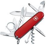 Victorinox Explorer Swiss Army Pocket Knife, Medium, Multi Tool, 16 Functions, Blade, Magnifying Glass, Red