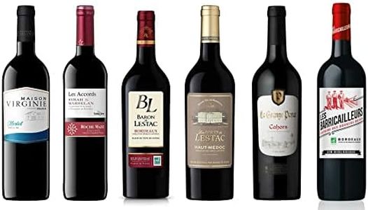 Coffret Cadeau Dégustation - Découverte Vin Rouge Prix Plaisir - Lot de 6 bouteilles x 75 cl