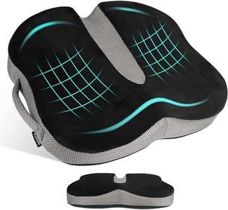 Levesolls Coussin Coccyx Coussin de Siège en Mousse à Mémoire avec Gel Coussin Ergonomique pour Bureau Voiture Fauteuil Roulant