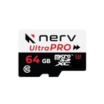 Nerv UltraPro Micro SD Card for Drones, Smartphones, Tablets, and More, Class 10 U3, High Performance, Secure Storage and Data Transfer, Magnet and X-Ray Safe (64)