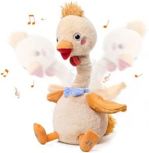 TUMAMA Dancing Talking Chicken Toy, Mimicking Twisting Neck Flapping Wings Electronic Pet Soft Plush Chick Toy,Singing, Recording, Repeating, Baby Toddler Interactive Toys for Boys Girls Gifts