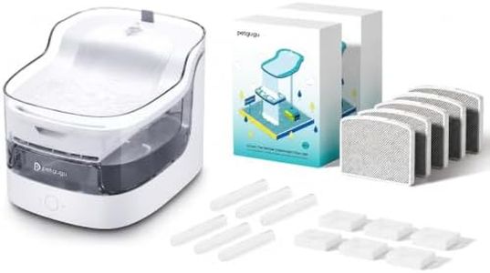 PETGUGU Cat Water Fountain with 6Packs Replacement Filters,App Monitoring, Ultra-Quiet Automatic Pet Water Dispenser, Wireless Pump, 8-Layer Filtration,WiFi Cat Drinking Fountain for Cats and Dogs