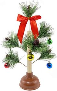 FunisFun Christmas Tree Plunger Funny Gag Gift Hilarious Toilet Humor White Elephant Gift Exchange
