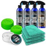 Pure Definition Car Interior Detailing Kit, Glass, Leather, Fabric Cleaner and Accessories - Cleaning Set Restores Trim, Upholstery, Plastic and Mirror