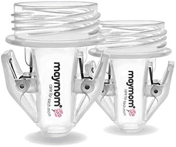 Breastmilk Storage Bag Adapters Compatible with Spectra S1, S2 Pumps, Avent Comfort Widemouth Flange Pump By Maymom.