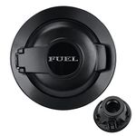 68250120AA Fuel Filler Door Cap Matte Black Gas Cover Cap Vapor Edition Compatible with 2008-2023 Dodge Challenger