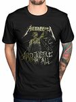 AWDIP Official Metallica Vintage Justice T-Shirt Band Heavy Metal James Hetfield Black