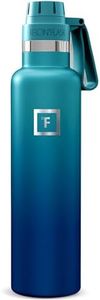 IRON °FLASK Camping & Hiking Hydration Flask with Spout, Narrow Mouth Insulated Stainless Steel Sports Water Bottle - Dark Night 24 oz - Spout (1 Lid)