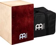 Meinl Percussion BC1NTWR Cafe Cajon in Wine Red Finish with Internal Snares and FREE Gig Bag