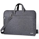 Voova Laptop Bag 15 15.6 Inch, Waterproof Laptop Case Sleeve with Shoulder Strap, Computer Briefcase Cover for MacBook Pro 15/16, MacBook Air 15 M2, 16” HP Acer Lenovo Asus Laptop, Men Women-Grey