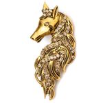 To The Nines Antique Golden Horse Mane Lapel Pin