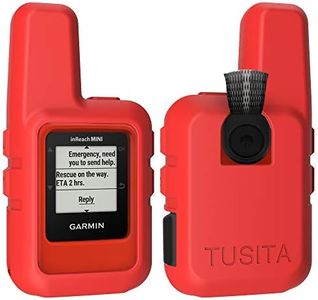 TUSITA Case with Screen Protector for Garmin inReach Mini GPS - Silicone Protective Cover Skin - Handheld Satellite Communicator Accessories (Red)