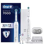 Oral B Braun White 7000 SmartSeries Power Rechargeable Electric Toothbrush with Bluetooth Connectivity