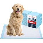 Healqu Puppy Pads - 50-Count, 23x24 - Advanced Leakproof Technology for Housebreaking and Training - Ultra Absorbent Puppy Pee Pads - Ideal for Dogs, Puppies, & Cats - Attractant Pet Training Pads