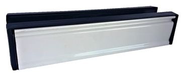 Haven Heritage ® 12" 300mm Letterbox with Letterbox draft excluder Internal designed for wooden doors. (WHITE)