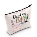 LEVLO Korean Drama Cosmetic Make Up Bag K-Drama Lover Gift Blessed And K-DRAMA Obsessed Makeup Zipper Pouch Bag For Women Girls, Blessed And K-DRAMA, Make Up Bag