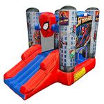 Disney Spider-Man Outdoor Bounce House with Slide, Plus Heavy Duty Air Blower with GFCI for Kids Ages 3-8 Years