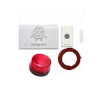 Warehouse Doorbell WDK ERA Strobe- Commercial Wireless Doorbell System with Flashing Strobe Light for Noisy Hearing Impaired Environments - Ideal for Industrial, Manufacturing, Production Retail