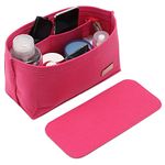 Doxo Purse Organizer Insert & Base Shaper 2pc Set, Felt Handbag & Tote Bag Fit L Speedy 30 Nererfull PM More(M-Ros