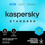 Kaspersky Standard Anti-Virus 2024 | 5 Devices | 1 Year | Advanced Security | Online Banking Protection | Performance Optimization | PC/Mac/Mobile | UK Online Code