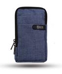 Saco Multipurpose Holster Premium Men/Woman Travel Bag Vertical Pouch with Belt Loop and Shoulder Rope Carry for Mobile, Earphone, Money and Cards – (Blue)