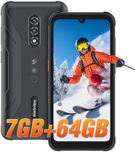 Blackview BV5200Pro Rugged Smartphone Unlocked, Octa-core 7GB+64GB/SD 1TB Waterproof Unlocked Android Phones, 6.1''HD+ Diaplay, 5180mAh Battery, NFC, 3 Card Slots, 13MP Camera, Face ID, T-Mobile