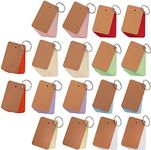 WUWEOT 18 Pack 900 Pieces Blank Index Cards with Rings, 5.4 x 9 cm Mini Index Cards with Binder Rings, Multicolor Kraft Paper Note Card, Memo Scratch Pads, Bookmark, DIY Greeting Card