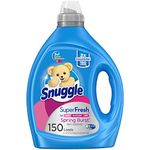 Snuggle Liquid Fabric Softener, SuperFresh Spring Burst, Eliminates Tough Odors, 150 Loads (Packaging May Vary), blue, 75 Fl Oz (Pack of 1)