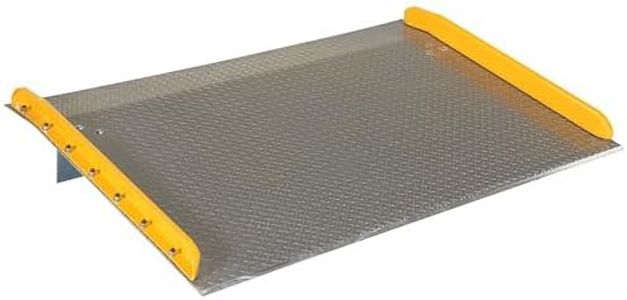 Vestil TAS-10-7248 Aluminum Truck Dockboard with Steel Safety Curbs, 10,000-lb. Capacity, 48" Length x 72" Width