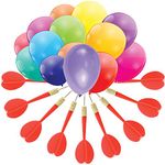 Dart Balloon Game for Kids by GAMIE - Jumbo Fun Set includes 144 dart Balloons and 11 Plastic Darts with Copper Tips - Exciting Outdoor Game for Children & Adults - Best Birthday Party & Backyard Fun