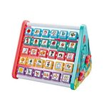 STOFFIER GARTEN Multi-Function Learning Shelf | Educational Toy Kit for Kids |Triangle Toys - Alphabet Blocks Abacus Clock - Activity Cube for Toddlers Montessori Learning-Toys for 2-Year-Old