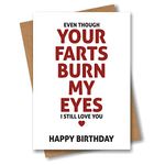 Farts Birthday Greeting Card Funny Humour Husband Men Boyfriend Him Girlfriend