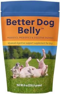 Better Dog Belly Probiotic Supplement for Digestive Health, Powder Prebiotics & Probiotics for Dogs, Supports Gut Health & Balanced Pet Nutrition, 8 Oz Bag