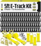 5' Powder-Coated E Track Tie-Down Kit, 16 Pcs