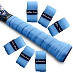 Alien Pros Tennis Racket Grip Tape (6 Grips) – Precut and Light Tac Feel Tennis Grip – Tennis Overgrip Grip Tape Tennis Racket – Wrap Your Racquet for High Performance (6 Grips, Blue)