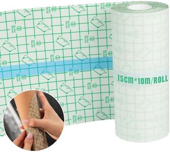 Pansement Transparent Imperméable 15 Cm X 10 M Grand Rouleau, AdhéSif Imperméable Bandage Etanche pour Douches, Sport, Protéger Tatouage, Soin des Plaies