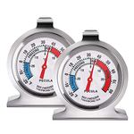 2 Pack Refrigerator Thermometer -30~30°C/-20~80°F, Classic Fridge Thermometer Large Dial with Red Indicator Thermometer for Freezer Refrigerator Cooler