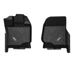 3W Floor Mats Fit for Ford F150/F-150 Lightning SuperCrew Cab 2015-2024, TPE All Weather Custom Fit Car Accessories 1st Only Car Liners Black (Not Fit for Vinyl Floor)