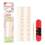 Mylee Gel Nail Wraps [Long French Tips] – 20 Pre-Cured Gel Stickers, No Lamp Needed, Chip-Resistant, Glossy Finish, Long Lasting, Easy to Apply
